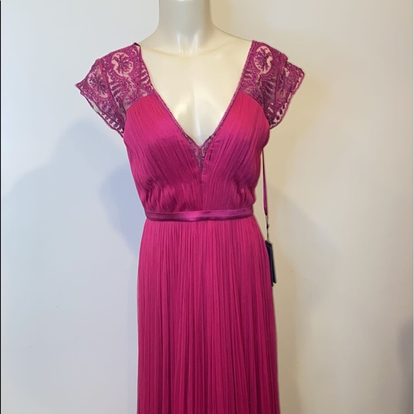 Hot Pink Pleated Maxi Dress by Catherine Deane - Picture 8 of 11